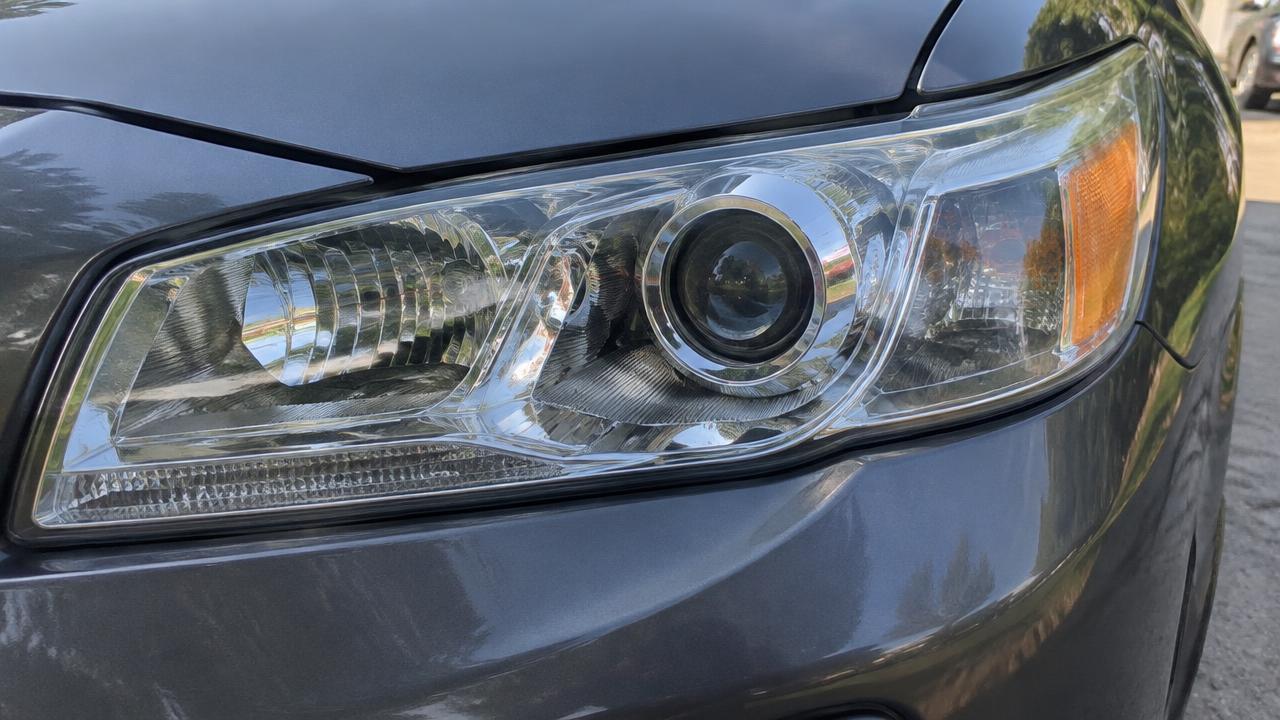 Car headlight after restoration — crystal clear lens